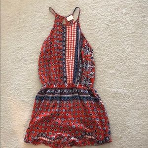 Colorful pattern romper